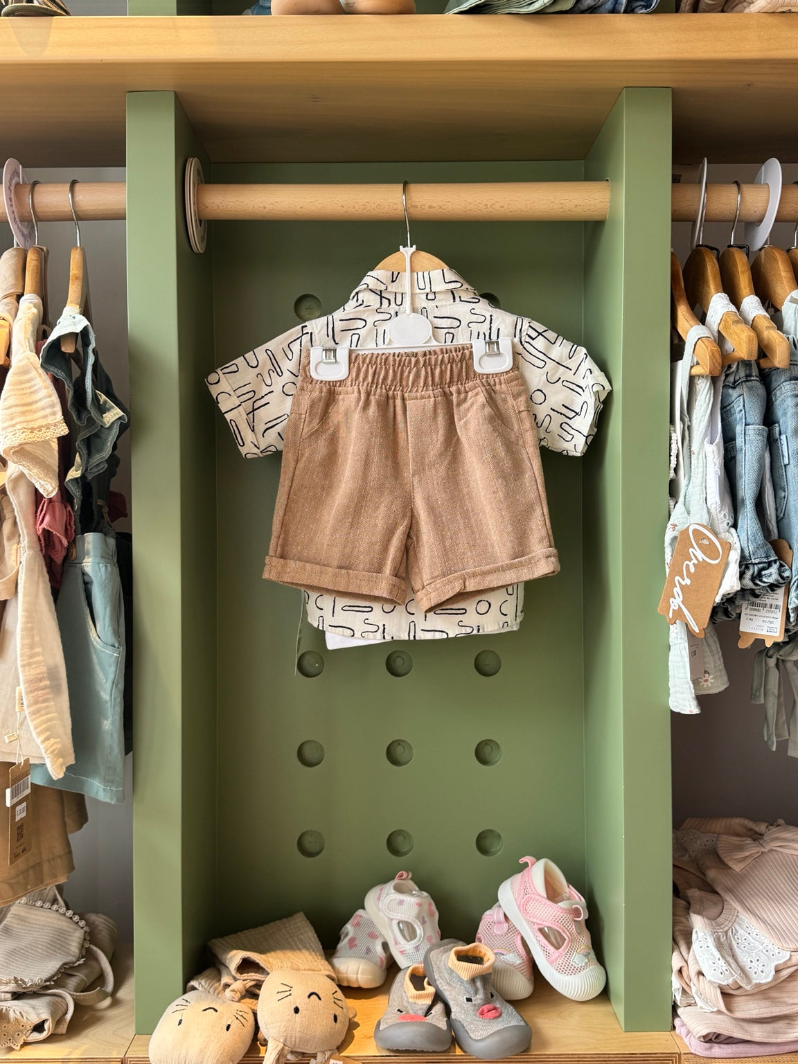 BabyBoy 3pcs Havane Shorts set back