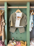 BabyBoy 3pcs Olive Green Lion Set front