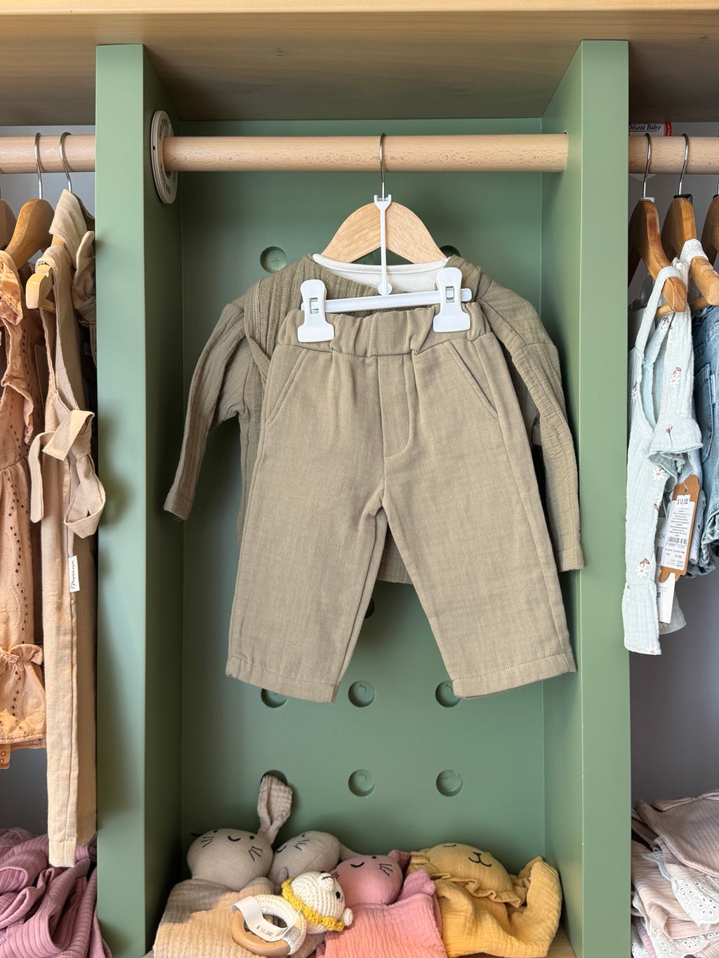 BabyBoy 3pcs Olive Green Lion Set pants