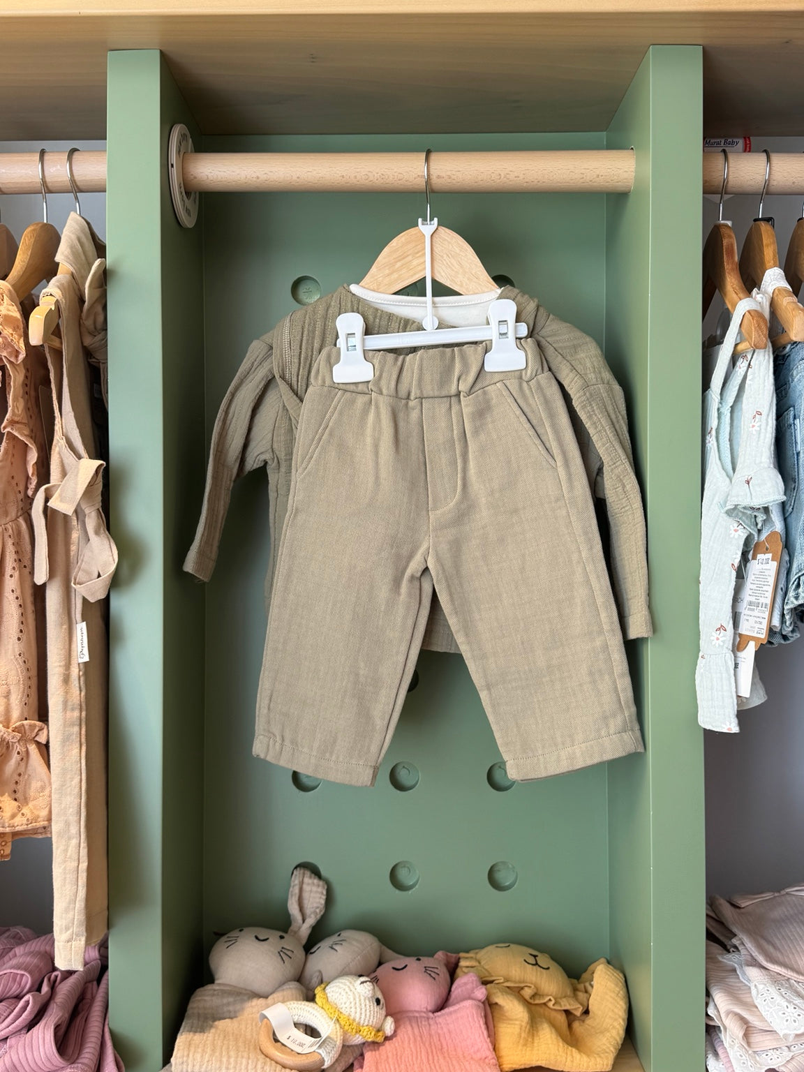 BabyBoy 3pcs Olive Green Lion Set pants