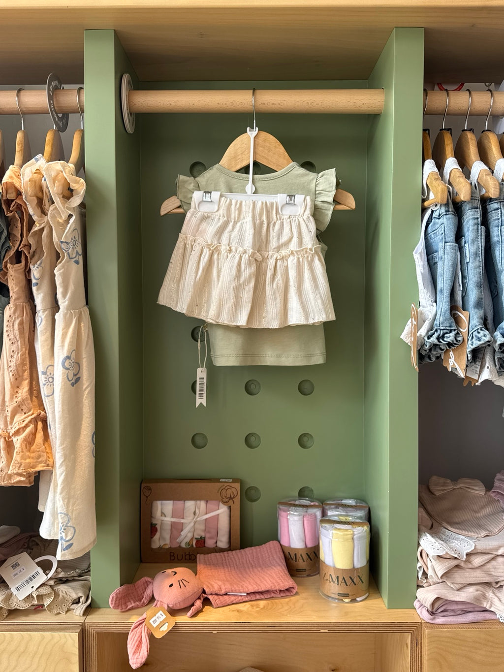 BabyGirl 2pcs Mint Skirt Set - back