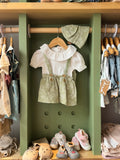 BabyGirl 3pcs plus Hat Mint Salopette Skirt front