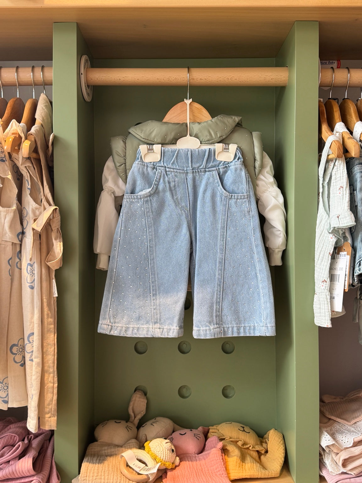 BabyGirl 3pcs Mint Gilet Set