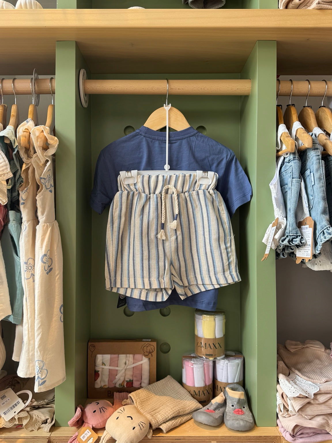 Boy 2pcs Cotton Navy Sailor Set - back