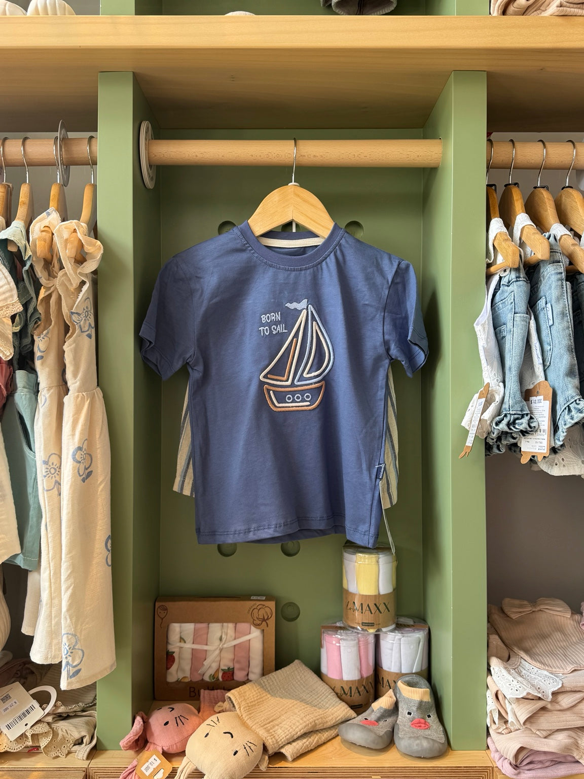 Boy 2pcs Cotton Navy Sailor Set - front
