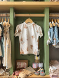 Boy 2pcs Cotton Set Beige Sailor - front