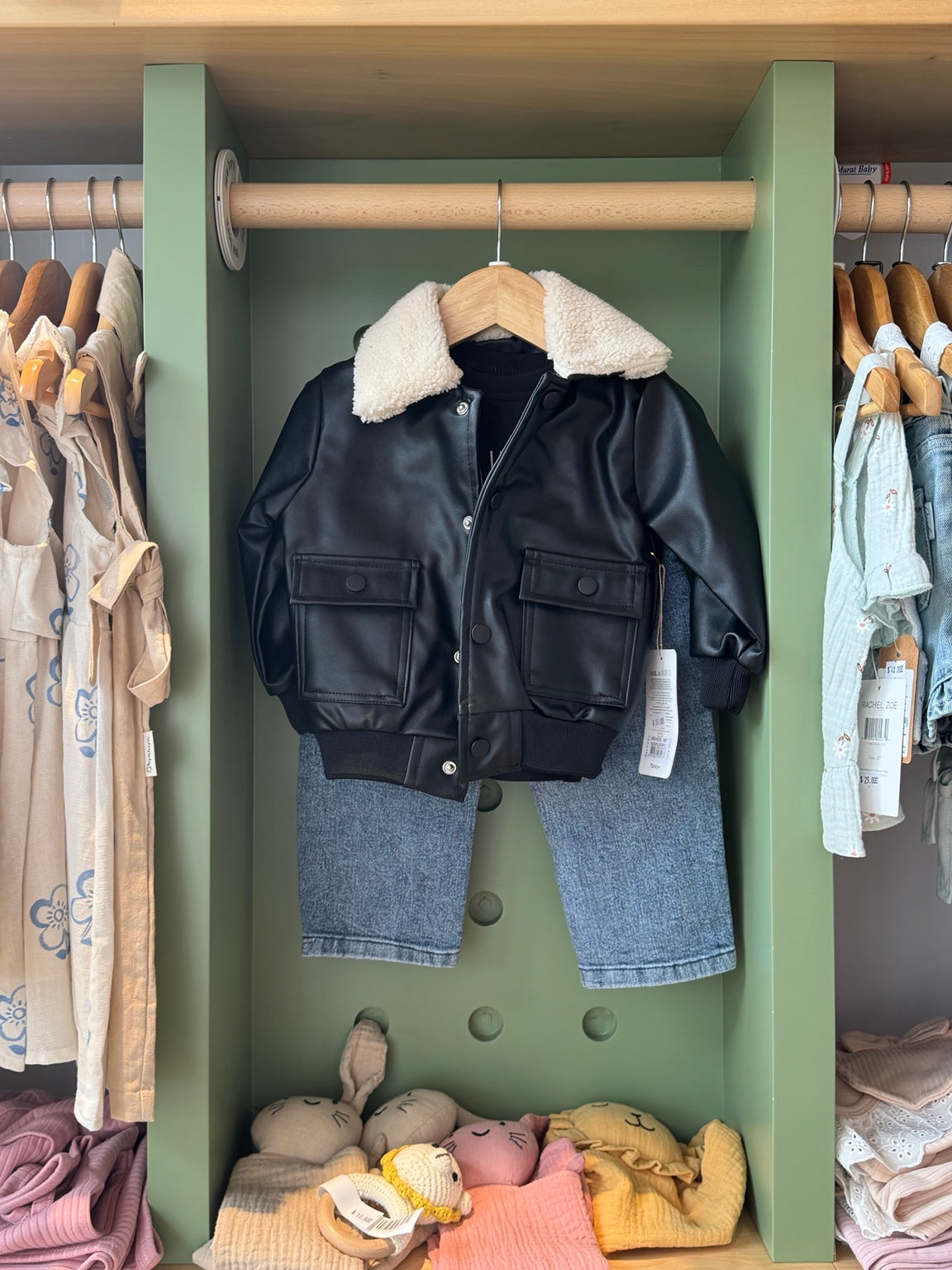 Boy 3pcs Leather Jacket Set