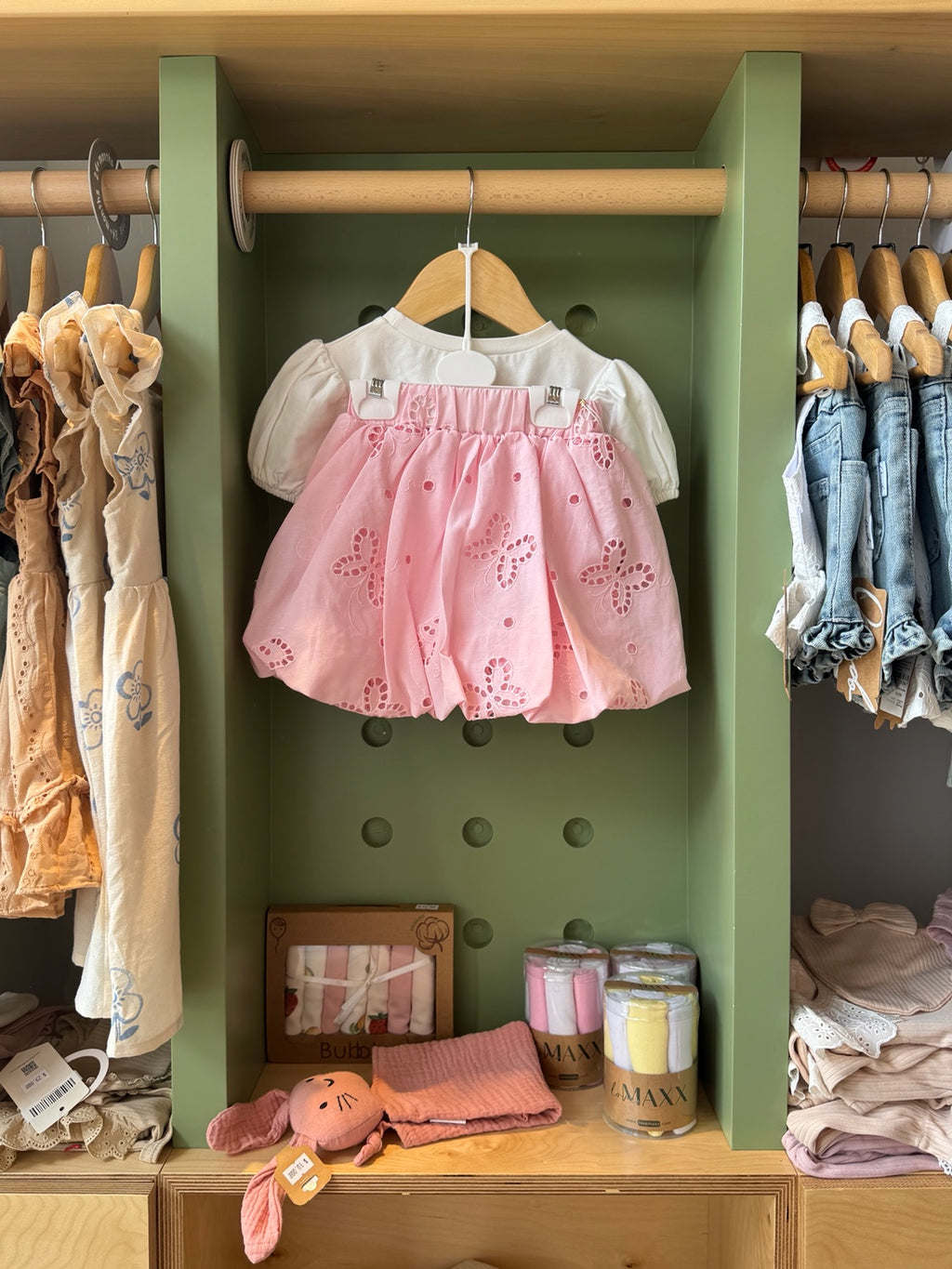 Girl 2pcs Pink Skirt Set - back