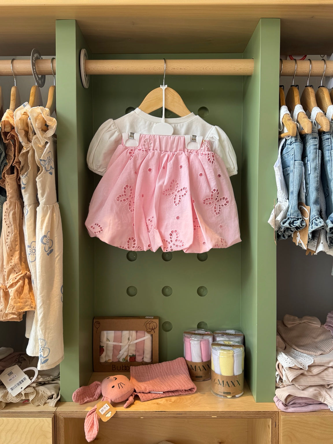 Girl 2pcs Pink Skirt Set - back