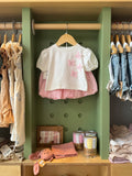 Girl 2pcs Pink Skirt Set - front