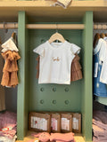 Girl 2pcs Tutu Brown Skirt Set + Hat front