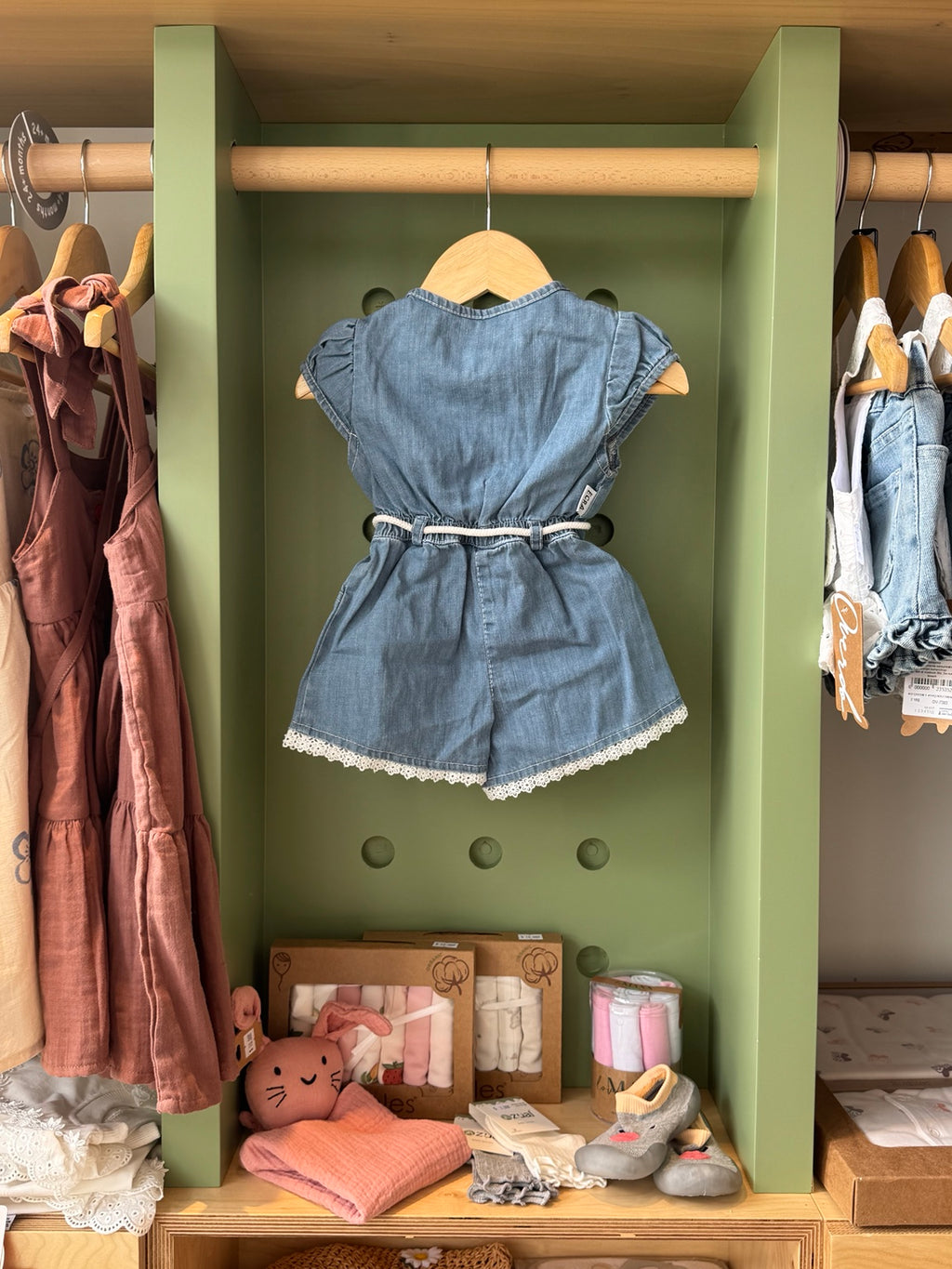 Girl Denim Romper - back